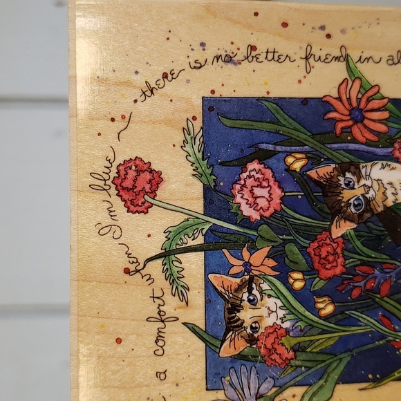 Large Cat Stamp D Morgan #90050 You're a Treasure Stamps Happen Inc - Picture 7 of 12